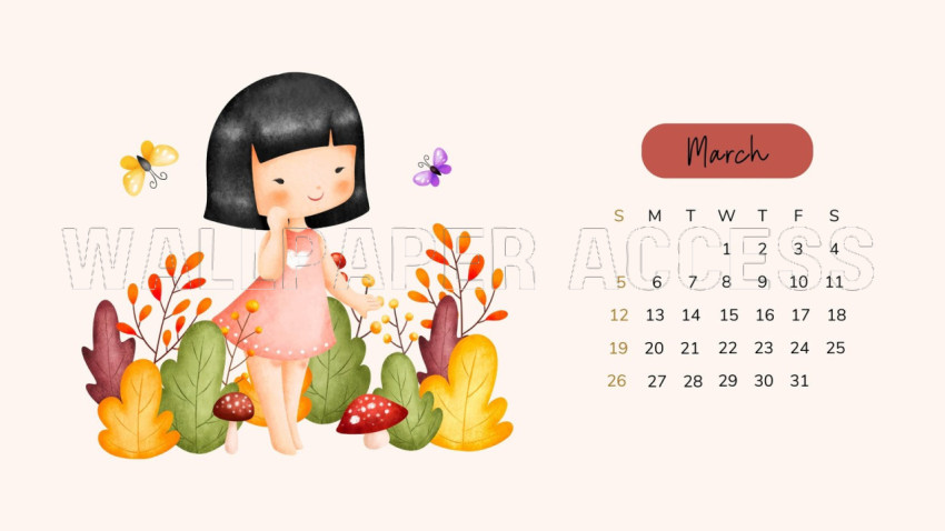 March 2024 Calendar Wallpapers