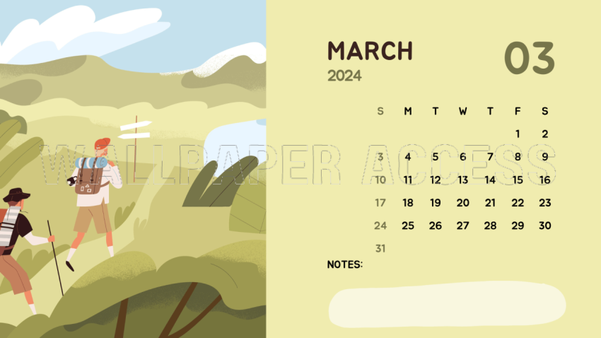March 2024 Calendar Wallpapers